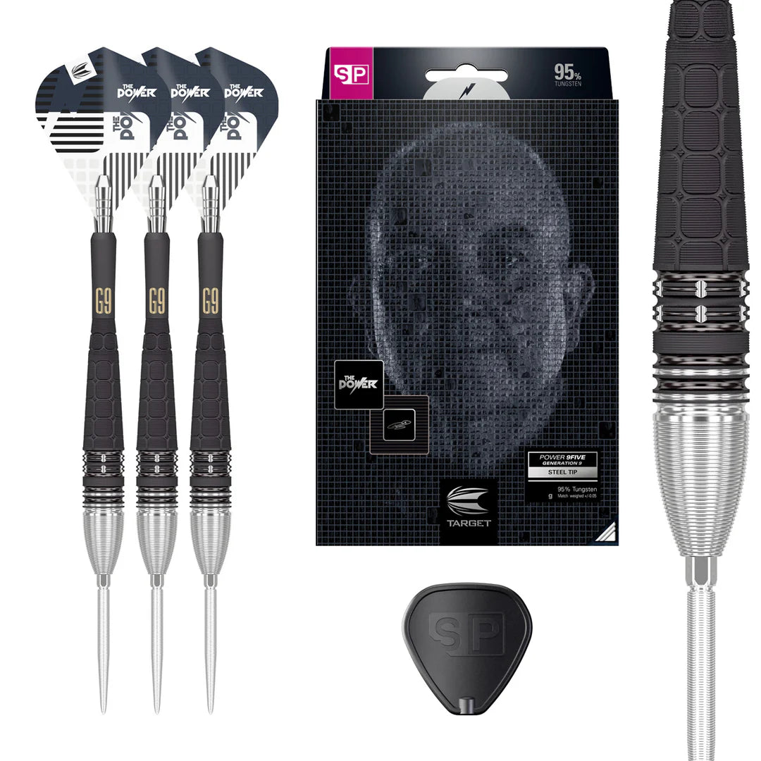 Phil Taylor Power Gen 9 95% Tungsten Swiss Point Steel Tip Darts