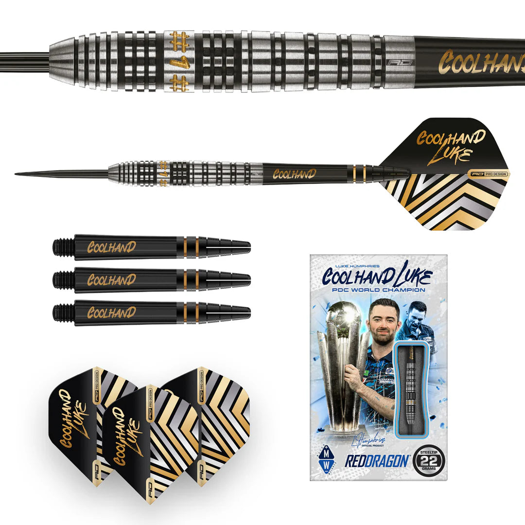 Luke Humphries Prestige 90% Tungsten Steel Tip Darts by Red Dragon