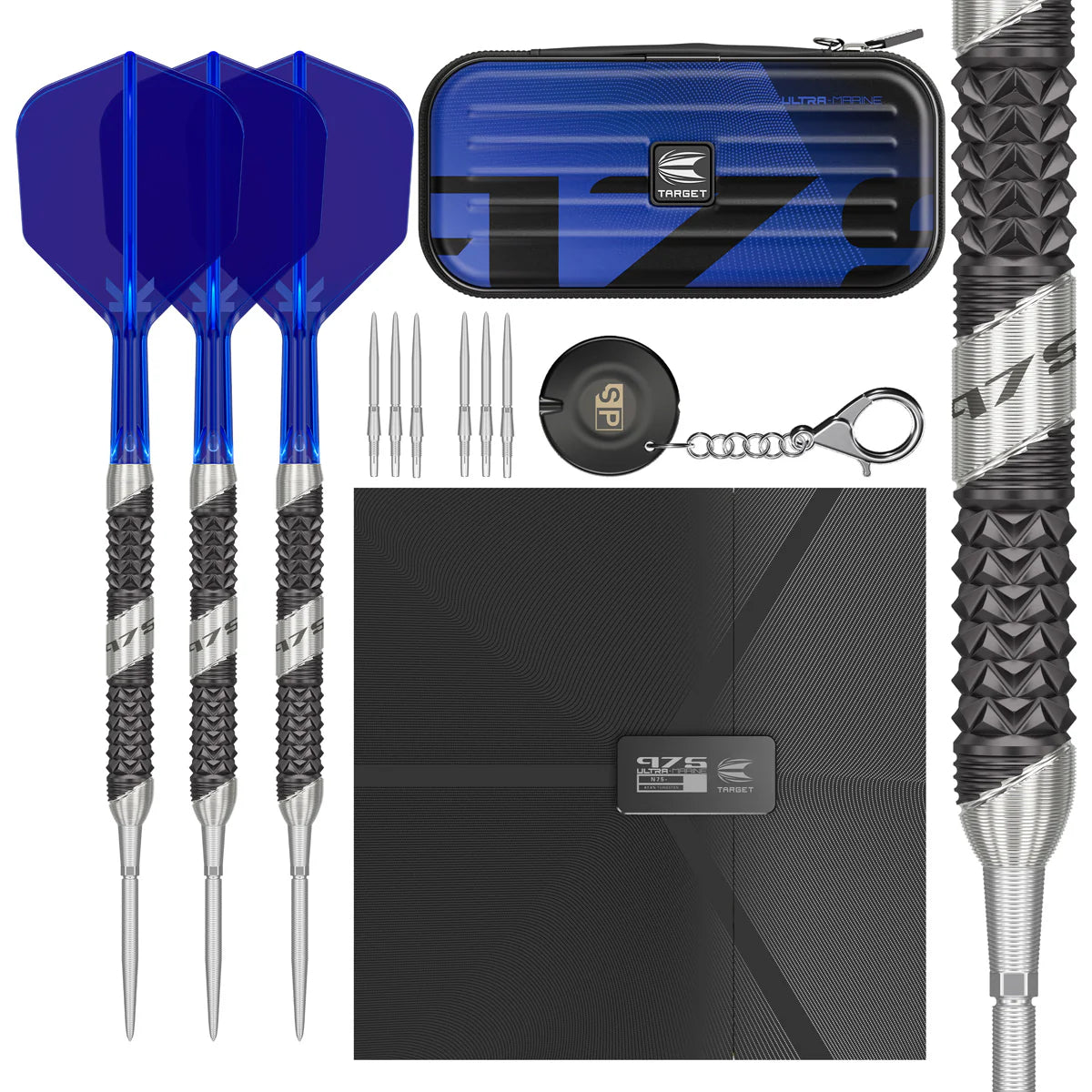 975 Ultra Marine 01 97.5% Tungsten Swiss Point Steel Tip Darts