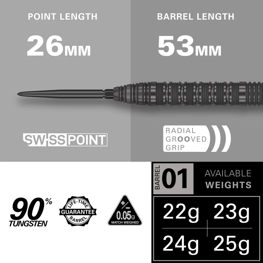 Bolide Void 01 90% Tungsten SP Steel tip Darts