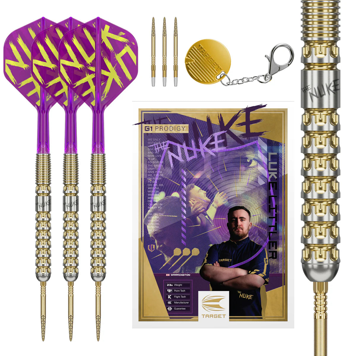 Luke Littler G1 Prodigy 90% Tungsten SP Steel Tip Darts