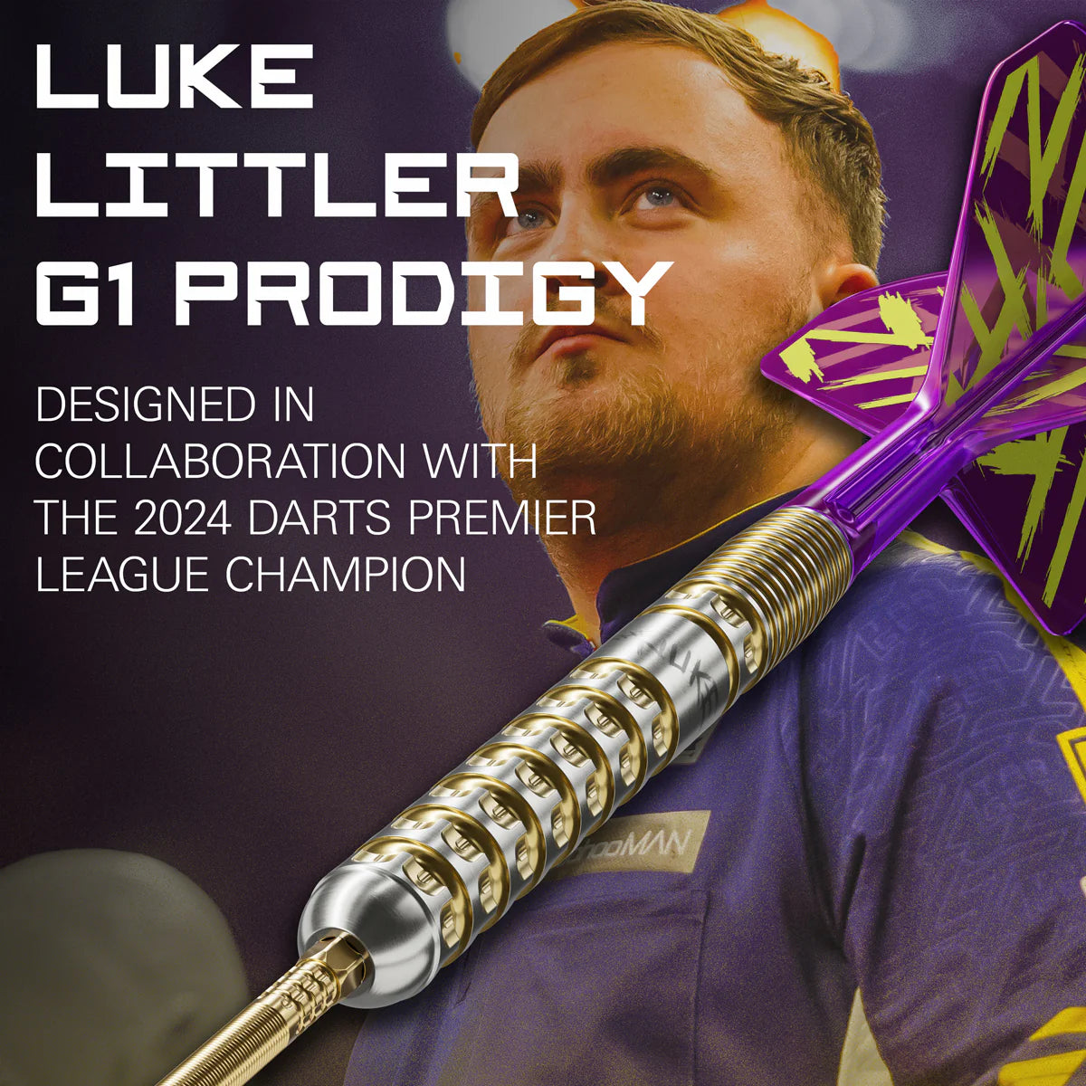 Luke Littler G1 Prodigy 90% Tungsten SP Steel Tip Darts