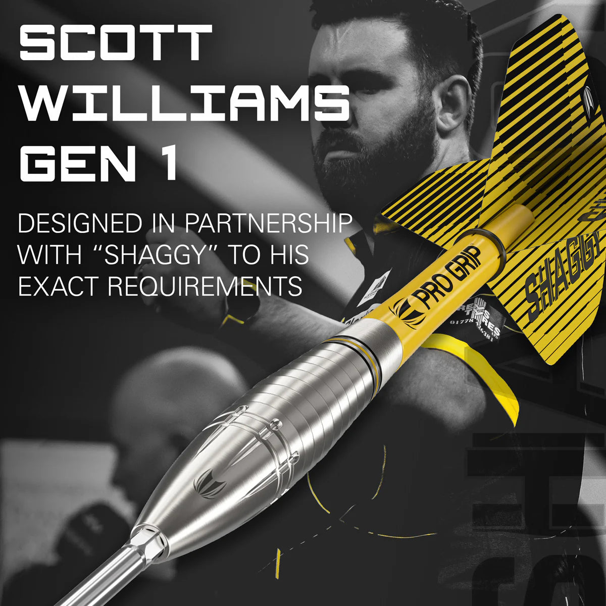 Scott Williams G1 90% Tungsten Swiss Steel Tip Darts