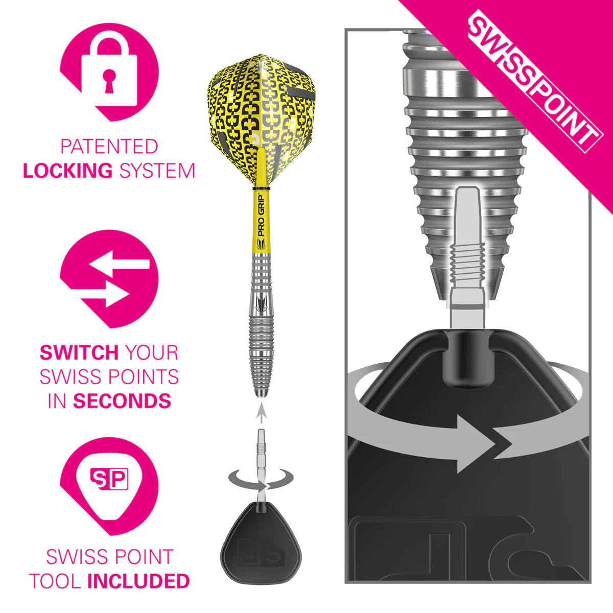 Bolide 05 Swiss Point 90% Tungsten Steel Tip Darts